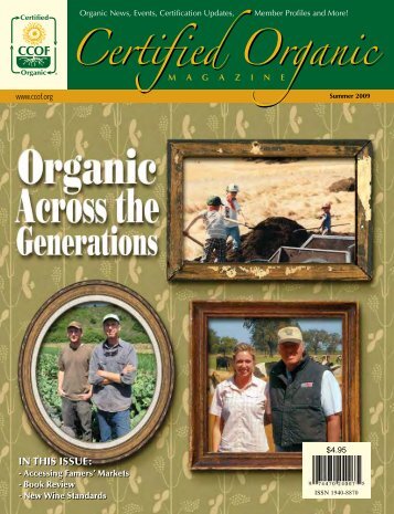 Organic Across the Generations - CCOF