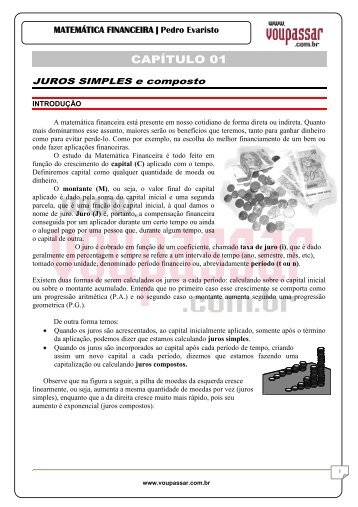 MATEMÃTICA FINANCEIRA | Pedro Evaristo - VouPassar.com.br