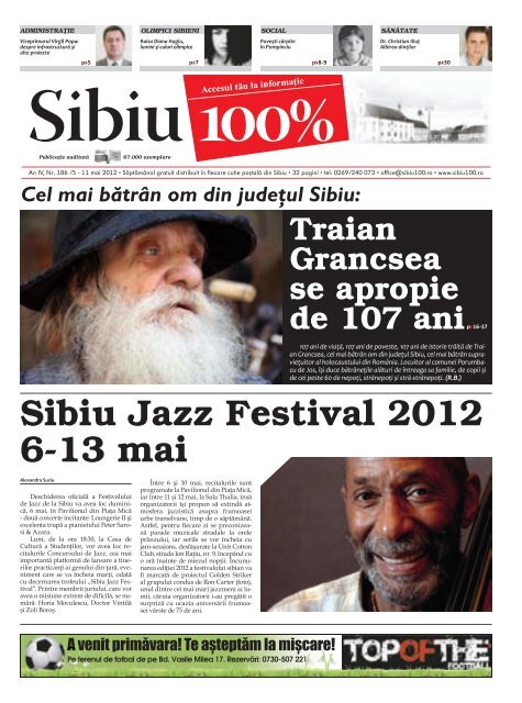 Sibiu Jazz Festival 2012 6-13 mai - Sibiu 100