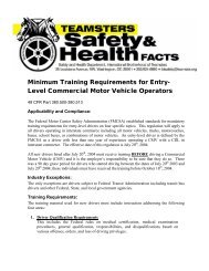 Minimum Training Requirements for Entry - International ...