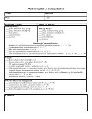 Special Education Co-Teaching Observation Form