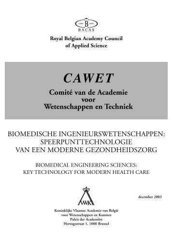 cawet - Koninklijke Vlaamse Academie van België voor ...