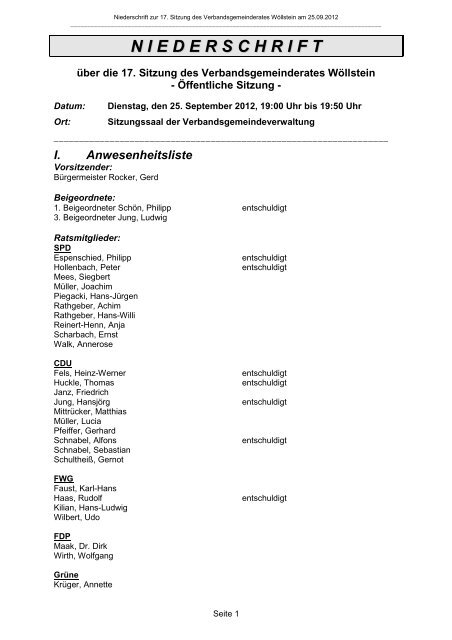 25.09.2012 - Verbandsgemeinde WÃƒÂ¶llstein