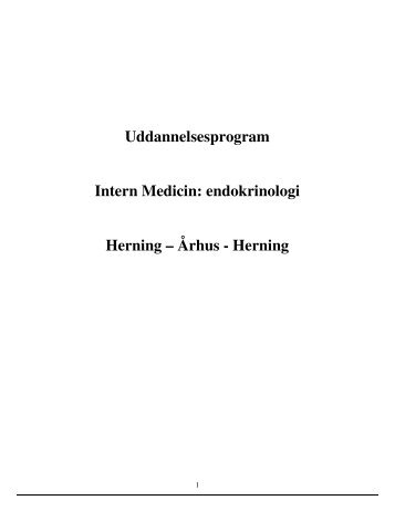 Uddannelsesprogram Intern Medicin: endokrinologi Herning ...