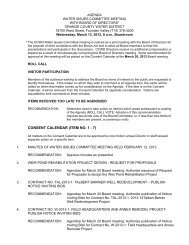 consent calendar (item no. 1 - 7) - Orange County Water District
