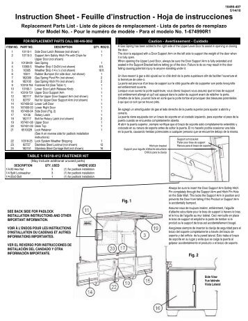 Instruction Sheet - Feuille d'instruction - Hoja de instrucciones - Delta