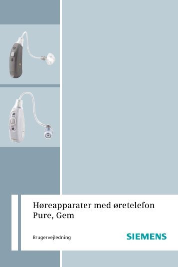 Høreapparater med øretelefon Pure, Gem - Siemens Hearing ...