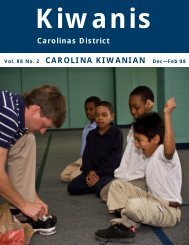 Vol. 88 No. 2 CAROLINA KIWANIAN DecâFeb 08 - Carolinas ...