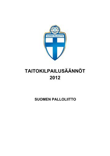 TAITOKILPAILUSÃÃNNÃT 1998 - Suomen Palloliitto
