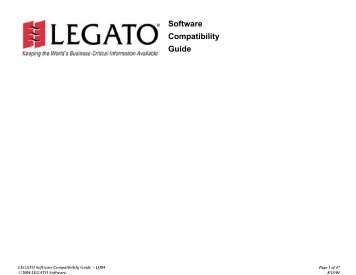 Software Compatibility Guide