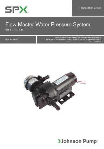 Flow Master Water Pressure System - Johnson Pump