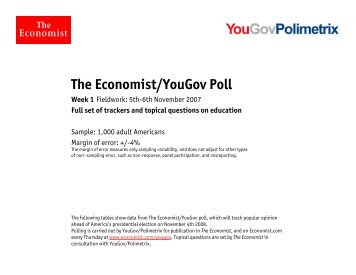 The Economist/Yougov Poll