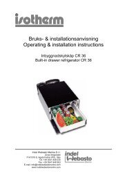 Bruks- & installationsanvisning Operating & installation ... - Isotherm