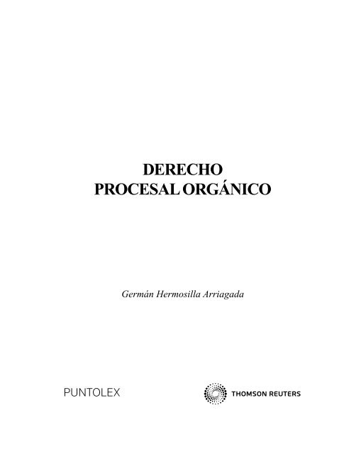 DERECHO PROCESAL ORGÃNICO