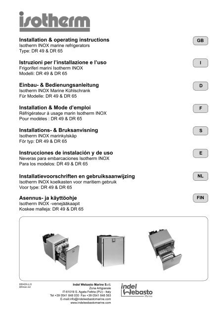 Webasto Isotherm DR 65 Inox Kompressor-Kühlschrank - 12/24V, 65