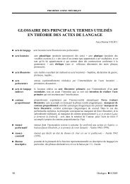 90. Glossaire des principaux termes utilisÃ©s en thÃ©orie des actes de ...