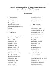 Forward and inverse modeling reference list by Colin Zelt