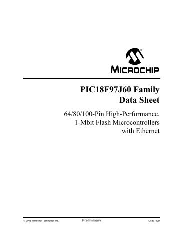 PIC18F97J60 Family Device Data Sheet - CNMAT