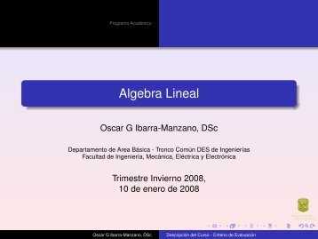 Algebra Lineal