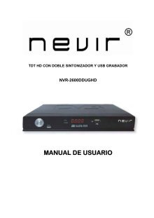 MANUAL DE INSTRUCCIONES NVR-2744DVD-PGCUJ - Nevir