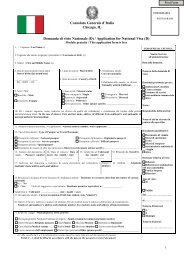 (D) / Application for National Visa (D) - Consolato Generale d'Italia a ...