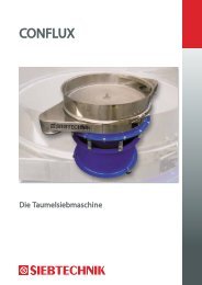 Taumelsiebmaschine CONFLUX - Siebtechnik GmbH