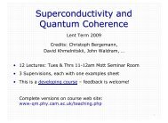 Superconductivity and Quantum Coherence