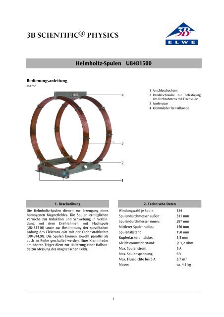 Helmholtz-Spulen U8481500 - 3B Scientific