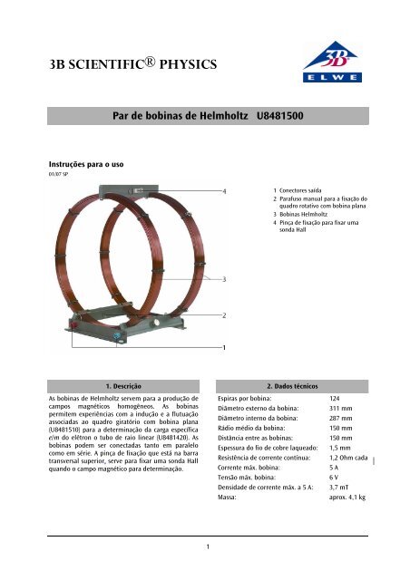 Helmholtz-Spulen U8481500 - 3B Scientific