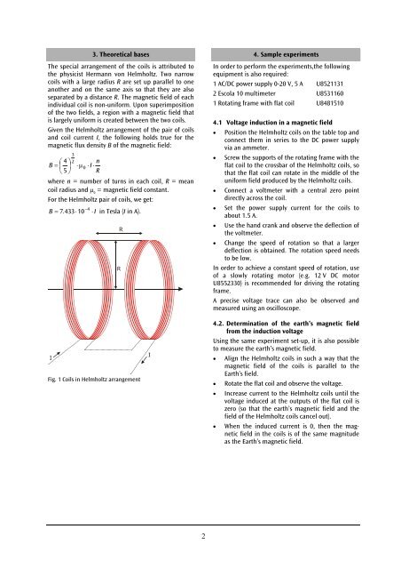 Helmholtz-Spulen U8481500 - 3B Scientific