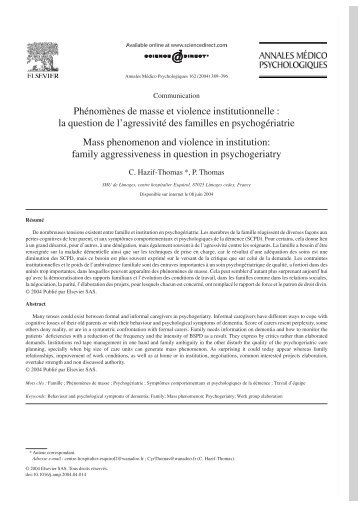 PhÃ©nomÃ¨nes de masse et violence institutionnelle - Centre ...