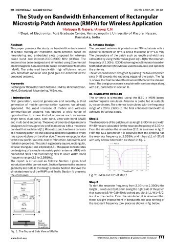 The Study on Bandwidth Enhancement of Rectangular ... - iject