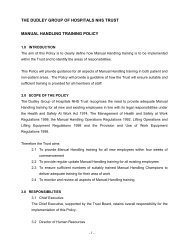 the dudley group of hospitals nhs trust manual handling training policy