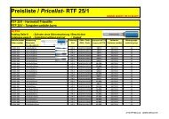 Preisliste / Pricelist- RTF 25/1 - Karnasch