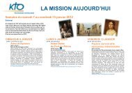 Programme hebdomadaire de la chaîne KTO