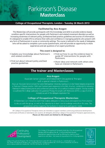 Parkinson's Disease - College of Occupational Therapists