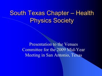 South Texas Chapter - Health Physics Society