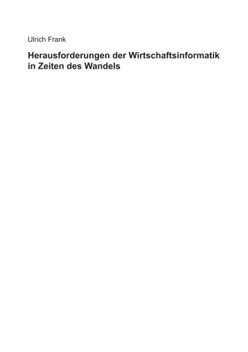 Herausforderungen der Wirtschaftsinformatik in Zeiten des Wandels