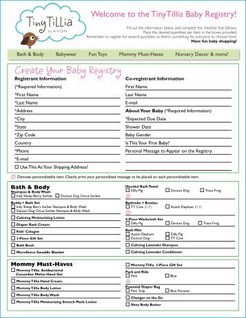 Create Your Baby Registry