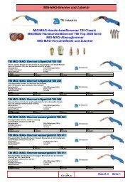 MIG-MAG-Brenner und ZubehÃ¶r MIG/MAG ... - Groka