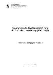 Programme de développement rural - Ministère de l'Agriculture, de ...
