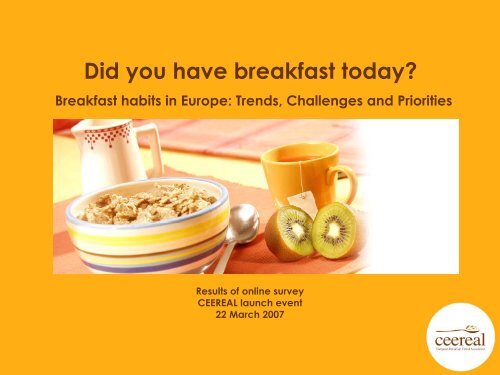 You have breakfast deals