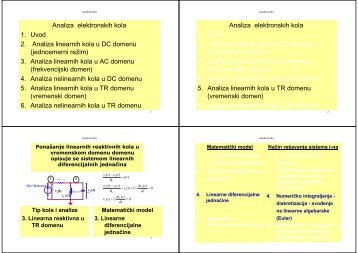 Linearna i nelinearna reaktivna TR - LEDA