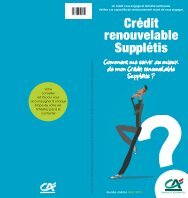 Crédit renouvelable Supplétis - Crédit agricole Centre-est