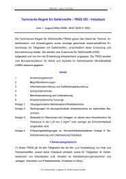 Technische Regeln fÃ¼r Gefahrstoffe - TRGS 553 - Holzstaub