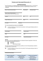 Aufnahmeantrag und Satzung - Darmstadt Diamonds