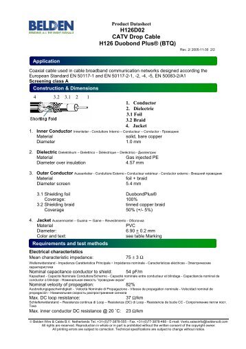 Datasheet H126D02 - Kassex