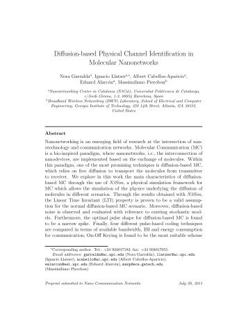 Diffusion-based Physical Channel Identification in ... - N3Cat - UPC