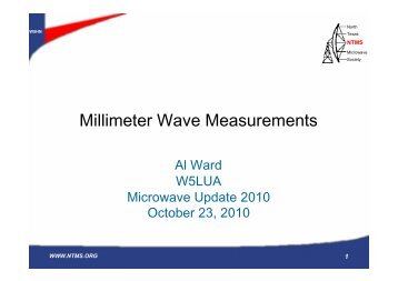 Millimeter Wave Measurements - NTMS