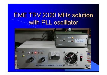 OK1DFC - EME TRV 2320 MHz Solution with PLL Oscillator - NTMS